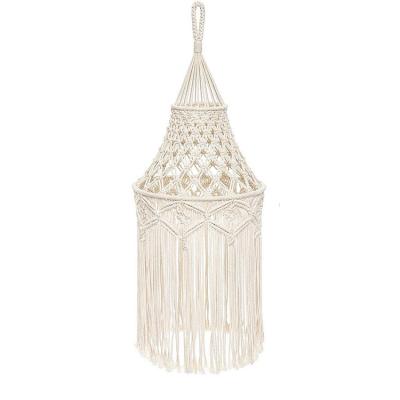 China Beautiful Decoraion Macrame Homestay Art Decoration Lampshade Tapestry Cotton Handmade - Bohemian Lighting Pendant Woven Home Chandeliers Cover for Room for sale