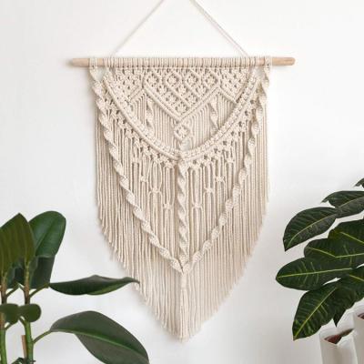 China Beautiful Modern Simple Home Decoraion Tapestry Cotton Handmade - Woven Art Tassel Wall Hanging Nordic Bohemian Macrame Pendant Accessories for sale