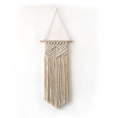 China Beautiful Nordic Bohemian Hanging Tassel Woven Decoraion Tapestry Amazon Art Wall Hanging Decorations Handmade by Warm Simple Cotton for Bed Living Room for sale