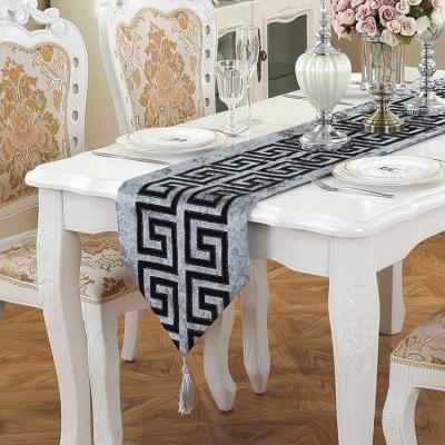 China NEW Sequin Beautiful Table Runner Decoration Factory Wedding Party Business Flannel Material Squishy Tablecloth Directly For Hotel Home Dining Decor for sale