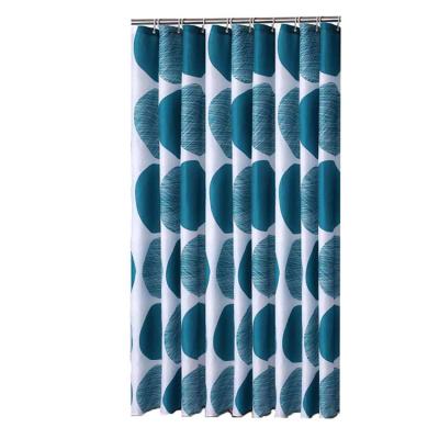 China Wholesale Viable And Rust Waterproof Heavy Free Art Deco Classic Green Pattern Bath Shower Curtains For Bathroom Toilet for sale