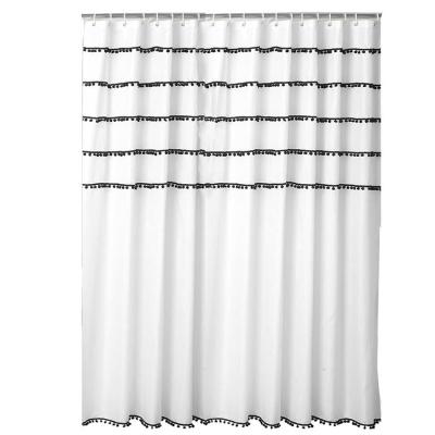 China NEW Modern Creative Sustainable Waterproof 72x72Inch Hotel Decorations White And Black Heavy And Rust Shower Curtains For SPA for sale