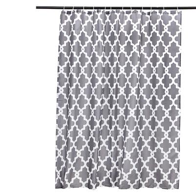 China Amazon Modern Design Waterproof Machine Washable Fabric Shower Bath Viable Hot Selling Curtain For Bathroom And Bathtub for sale