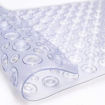 China BPA Free Viable 88x40CM Non Slip Machine Washable Large Size Shower Tub Mat With Drain Hole for sale