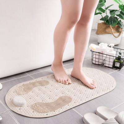 China NEW Multi-Function Household Sustainable Foot Stone Massage Bathroom Toilet Floor Bath Rubbing Non-Slip Shower Mat With Suction Cups for sale