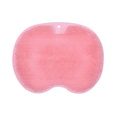 China Sustainable Easy Storage Multifunctional Apple Shape Foot Massage Exfoliate Sweep Non Slip Bathroom Tub Floor Bath Shower Mats for sale