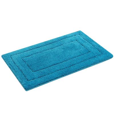 China Wholesale Rectangular Shape Extra Soft Quality Microfiber Flocking Viable Carpet Non Slip Bat Mat For Home Bathroom Door Floor for sale