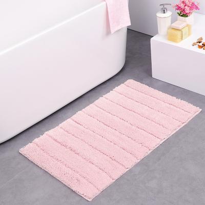 China Modern Design High Quality Modern Design Microfiber Mat Extra Soft Absorbent Flocking Flocking Shower Mat Viable Solid Color Non Slip for sale