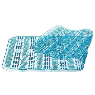 China Long Lasting Classic Durable Non-Slip Blue Massage Strong Pile Molds Rust Resistant Bathtub Shower Mat With Suction Cups For Safety for sale