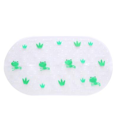 China NEW Lovely Viable Cartoon Animal Pattern Anti Slip WithSuction Cups Bathtub Shower Bathroom Floor Mat For Baby Kids for sale