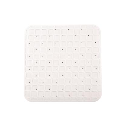 China 18x18Inch Square Safety Super Anti Slip Rubber Original Machine Washable Antibacterial Bath Mat For Older Baby Adults for sale