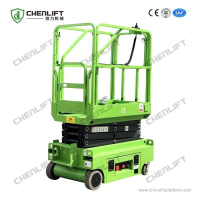 China Compacto e motorizado Mini Scissor Lift com 3,9m de altura de plataforma e 240kg de carga para o desempenho à venda