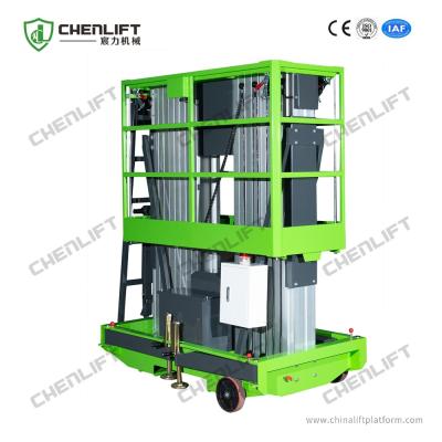 China Extension Platform Double Mobile Aluminum Aerial Work Platform Mast 8m Platform Height for sale