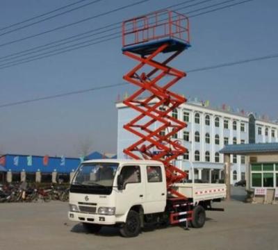 China o caminhão 300KG telescópico de 14M montado Scissor o elevador com o braço de levantamento do aço de manganês à venda