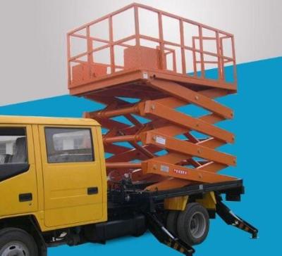 China o caminhão do automóvel 450Kg montado Scissor o elevador com altura de levantamento de 9M à venda