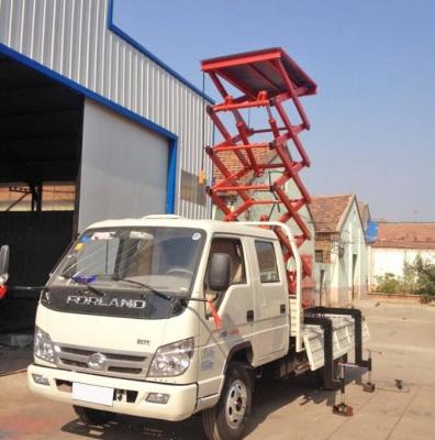 China 6 Meters 500KG Loading Capacity Industrial Hydraulic Lifting Truck Mounted Scissor Lift for sale