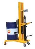 China Electronic Balance Type 1100mm Lifting Height Manual Drum Stacker With 450Kg Load for sale