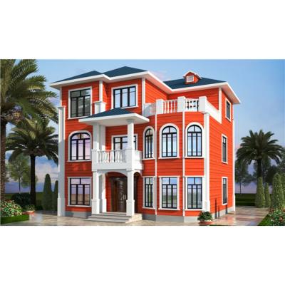 China Modern Three Storey Prefab House Light Gauge Steel Villa Apartment Building Materials Prefab Homes for sale