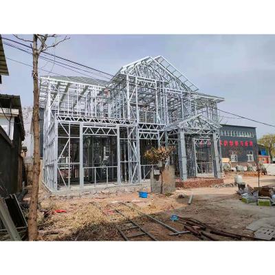 China Modern Metal Light Gauge Steel Frame Structure Building Prefab House Prefab Home Custom Luxury Villa for sale