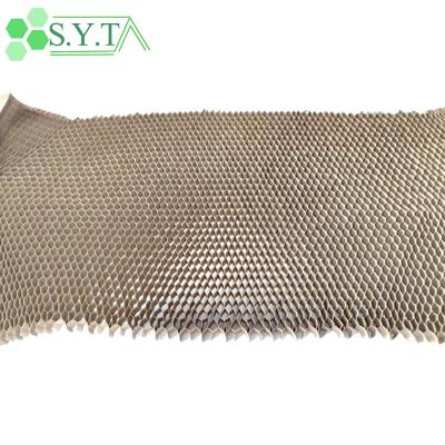 China Waterproof 40mm Width Kraft Paper Buffer Protection Honeycomb Corrugated Paper for Interior Door Core Filling Honeycomb Paper Core for sale