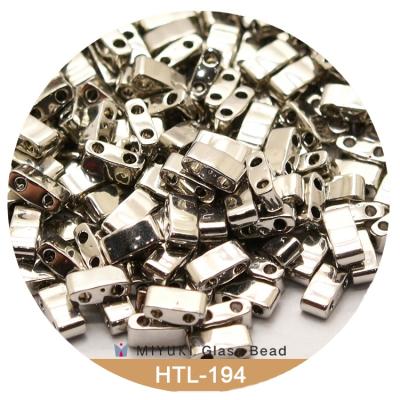 China Eco-friend Miyuki Half Tila beads 5*2.3*1.9 mm 10g pack [16 colors metallic luster] for sale