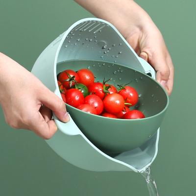 China 2pcs Sustainable BPA FREE Kitchen Stackable And Detachable Colander Set With Handle, Drip Tray And Bowl Set for sale