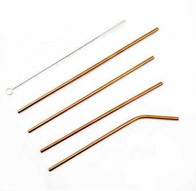 China Reusable Stainless Steel Viable Straws Metal Drinking Straws for sale