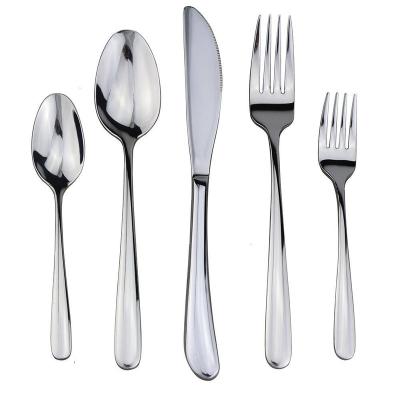 China Sustainable Stainless Steel Fork Spoon Cutlery Dinnerware Sets For Kids And Adult Flatware for sale