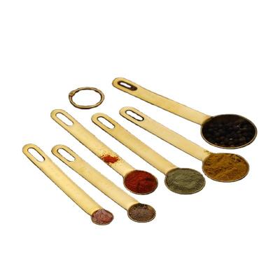 China Sustainable Gold Plated Stainless Steel 6pcs Doser Set for sale