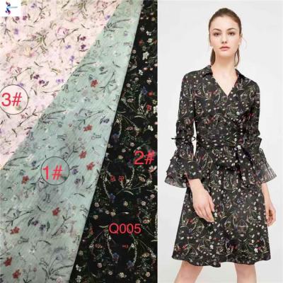 China 100% Ready Selling High Quality Anti-static Polyester Stripe Chiffon Printing Stock Kg Fabric For Dress for sale