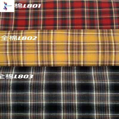 China Wholesale 21S cotton shirts anti-static fabric batch quality yarn dyed flannel fabric stocklot cotton flannel checks woven fabric for sale