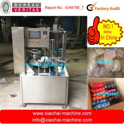 China Small Capacity Rotary Coffee Capsule Filling Machine With 350 Pcs Per Hour for sale