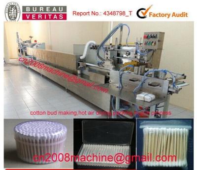 China Full Automatic Cotton Buds Making Machine with Drying and Packing 1000pcs /minute for sale