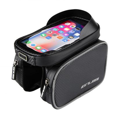 China Splash Proof Bicycle Bag Front View Top Tube Rainproof Bike Bags 6.6in Waterproof Phone Case Touch Screen MTB Bicycle Bag for sale