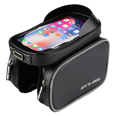 China GUB Bicycle Bags Front Frame MTB Large Capacity Bicycle Bag Waterproof Top Tube Phone Bag Touch Screen Recycling Accessories for sale