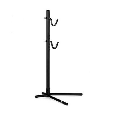 China Adjustable Folding Space Saving Floor Mount Bike Display Rack Parking Stand Bike Repair Stand for sale