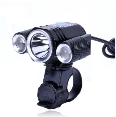 China USB Rechargeable Mountain Bike Lights Accent Three-Core Riding Headlights Night Riding Lights Rechargeable Riding Light for sale