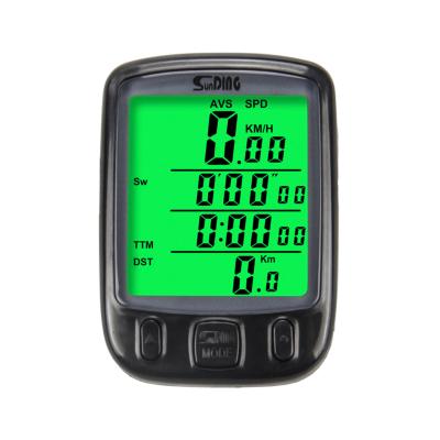 China Multifunctional Bicycle Rainproof Computer LCD Stopwatch Large Screen Engineering Plastics Bicycle Odometer for sale