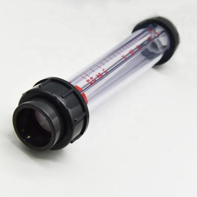 China Customized ABS Or PVC LZS-25 Plastic Water Flow Meter Inline Rotameter for sale