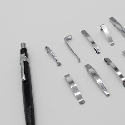 China Clip Stamping Metal Pen Clip Metal Parts Steel Pen Clip Assembled for sale