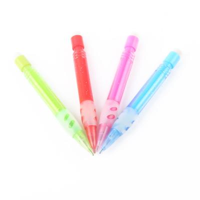 China Hot sale children write plastic mini mechanical pencil for kids gift 9.5cm short pencil with soft grip and top eraser for small notebook NO.632 for sale