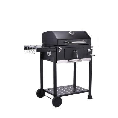 China Factory direct sale easily assembled portable side rack with hooks for outdoor charcoal grill for sale