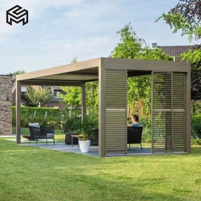 China Waterproof Waterproof Sunshade Louver Roof Outdoor Pergolas Para Exterior 6x3 M for sale