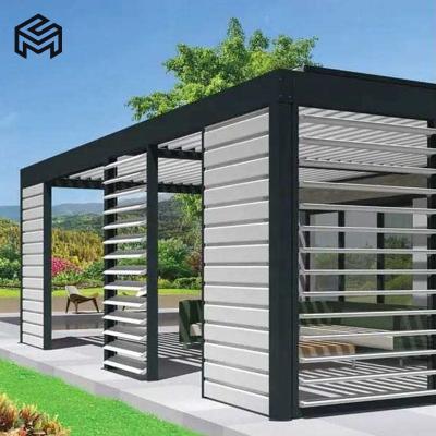 China Waterproof Modern Sunshade Waterproof Automatic Aluminum Louver Canopy Pergola 5x5 for sale