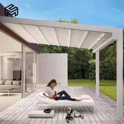 China Waterproof Customized Size Pvc Roof Retractable Awning Pergola Aluminium Outdoor 3x4 for sale