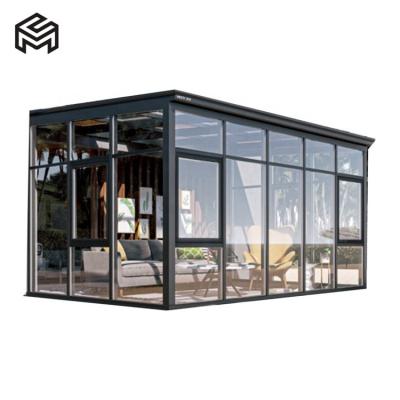 China Sun block Customized Patio Enclosure Large 4 Seasons Sun Room Garden Glass Room for sale