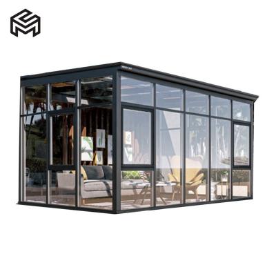 China Sun block Gardens Four Season Green Sun Room Glass House Outdoor Aluminium for sale