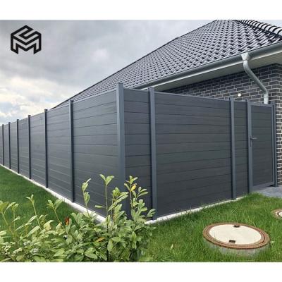 China Easily Assembled Fencing Designs Black Composite Wpc Privacy Fence Outdoor for sale