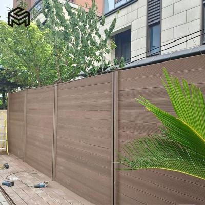 China Easily Assembled Decorative Garden Fence Panels Wpc Wood Plastic Composite Home Fence for sale