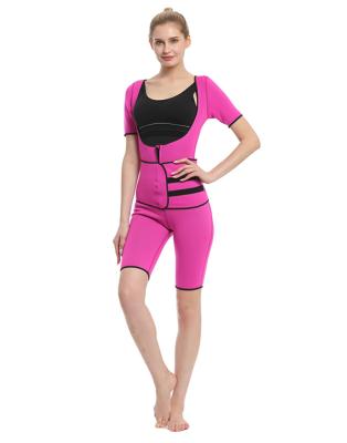 China Antibacterial Women's Fashion Full Bodysuit Corset Shaper Sport Sweat Neoprene Sauna Suit Shapewear Sleeve Workout Fitness Suit for sale